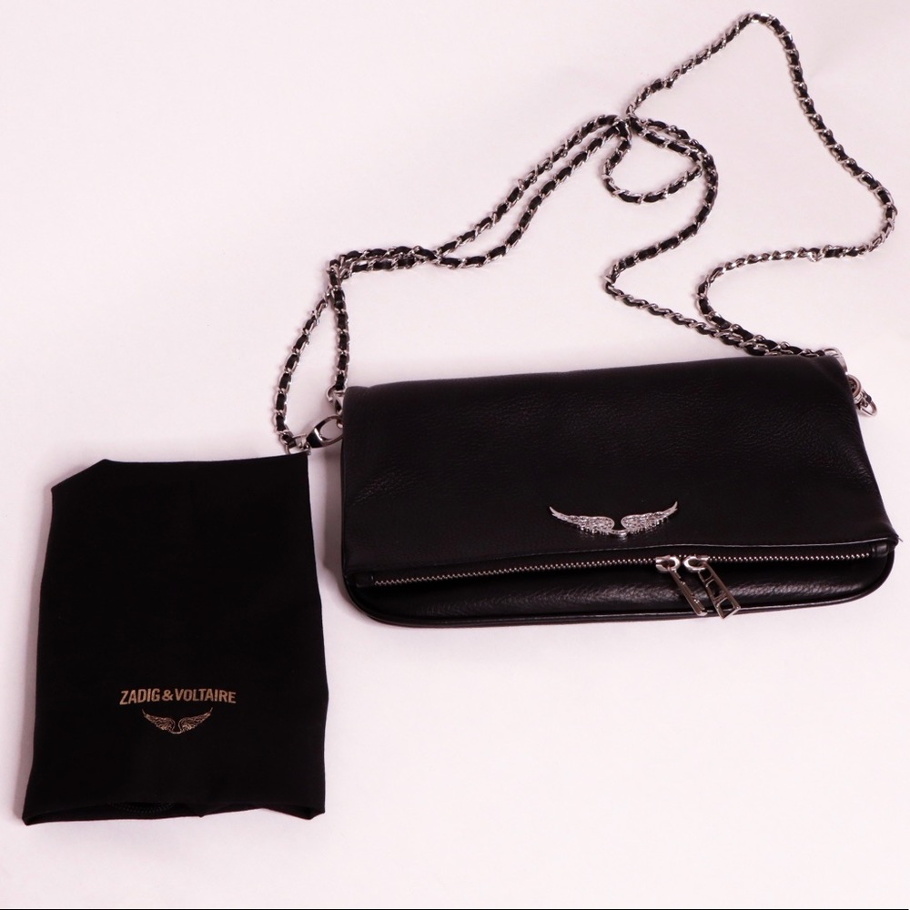 Zadig and Voltaire black shoulder bag with chain strap
